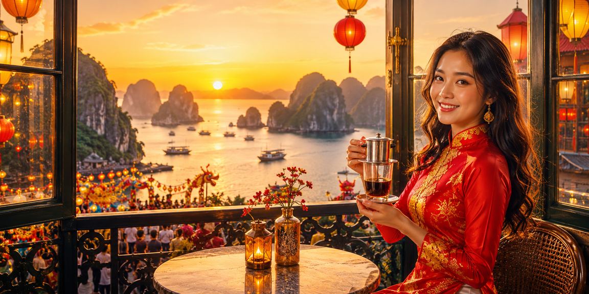 Khung cảnh thành phố Hạ Long về đêm với ánh đèn casino
